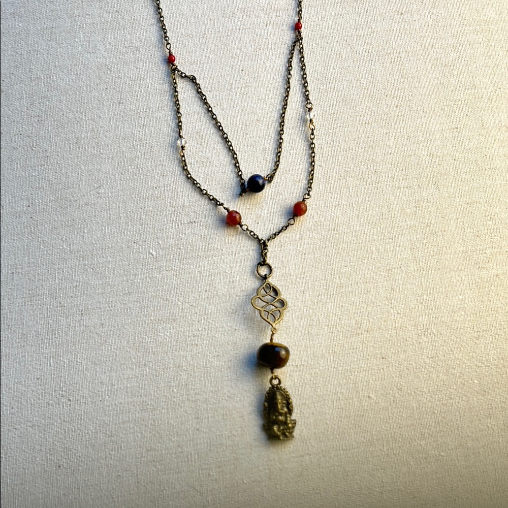 Elegant Multi-Color Pendant Necklace